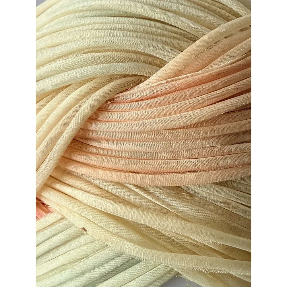 Vintage 1950s Christian Dior Chapeaux Silk Wrapped Turban Hat – Peach Ivory Cou